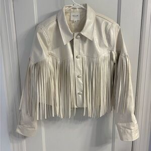 Le Lis Cream Fringe Jacket